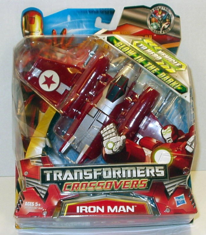 Iron Man War Machine Transformers Crossover Rare Jet Free Ship w 