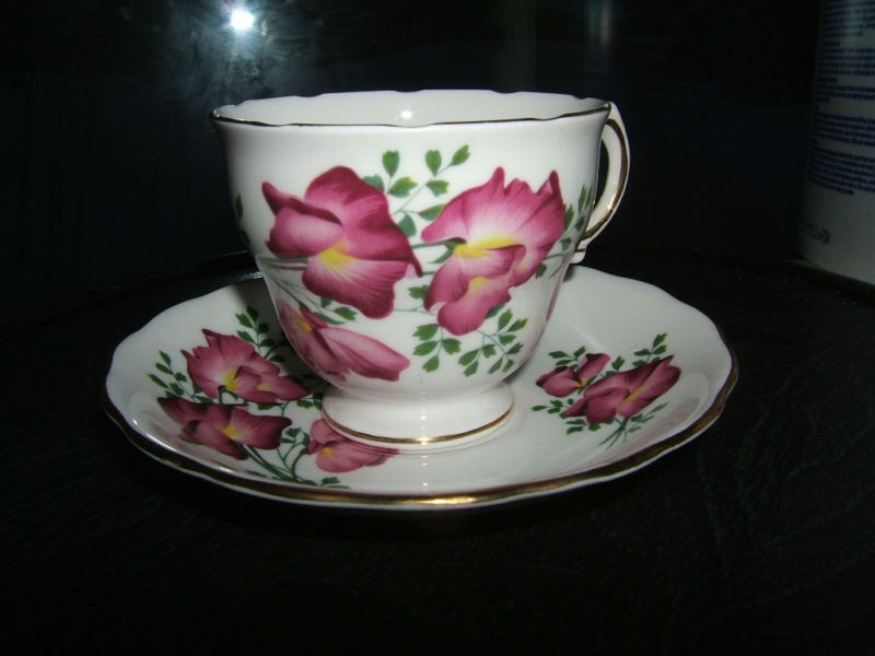 royal vale bone china teacup and saucer poppies time left