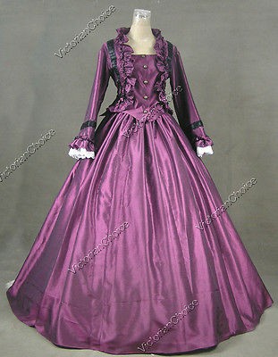 Civil War Victorian Satin Ball Gown Day / Evening Dress Reenactment 