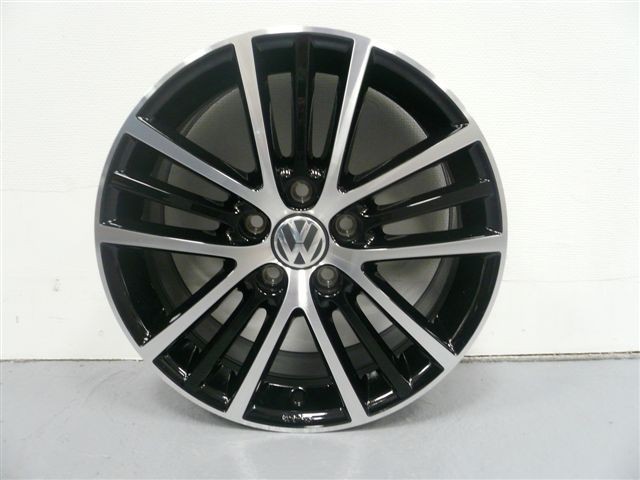 VW Volkswagen OEM 17 inch 5 Triple Spoke Onyx Alloy Wheel w/ Black 