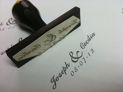 personalized custom made wedding mounted rubber stamps from malaysia 