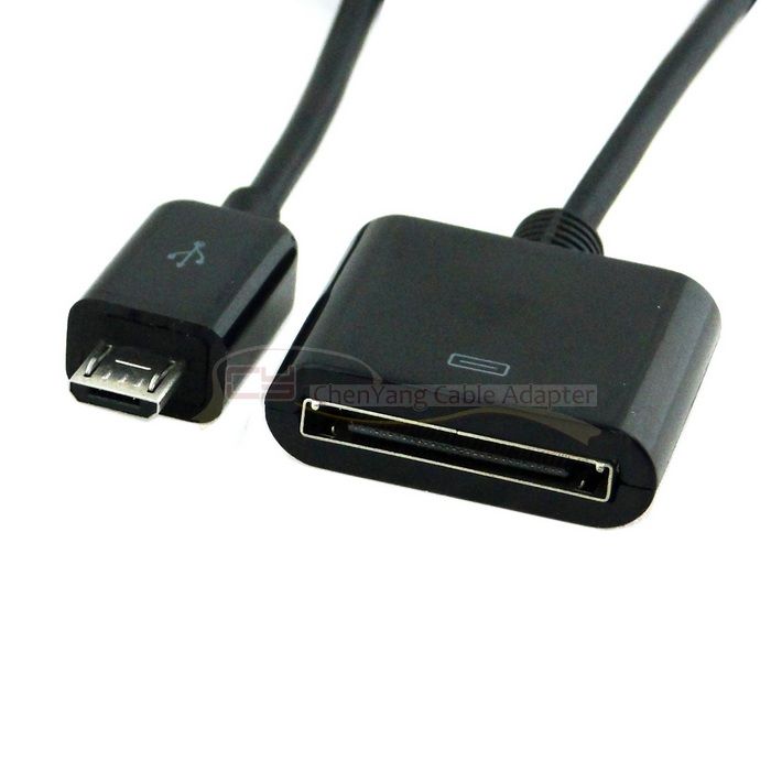   Docking 30pin Female to Micro USB 5P Male Data Charge Adapter