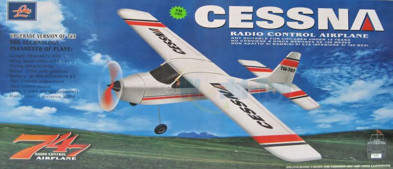 Radio Control 4 CH Electric Cessna 747 Airplane RTF RC