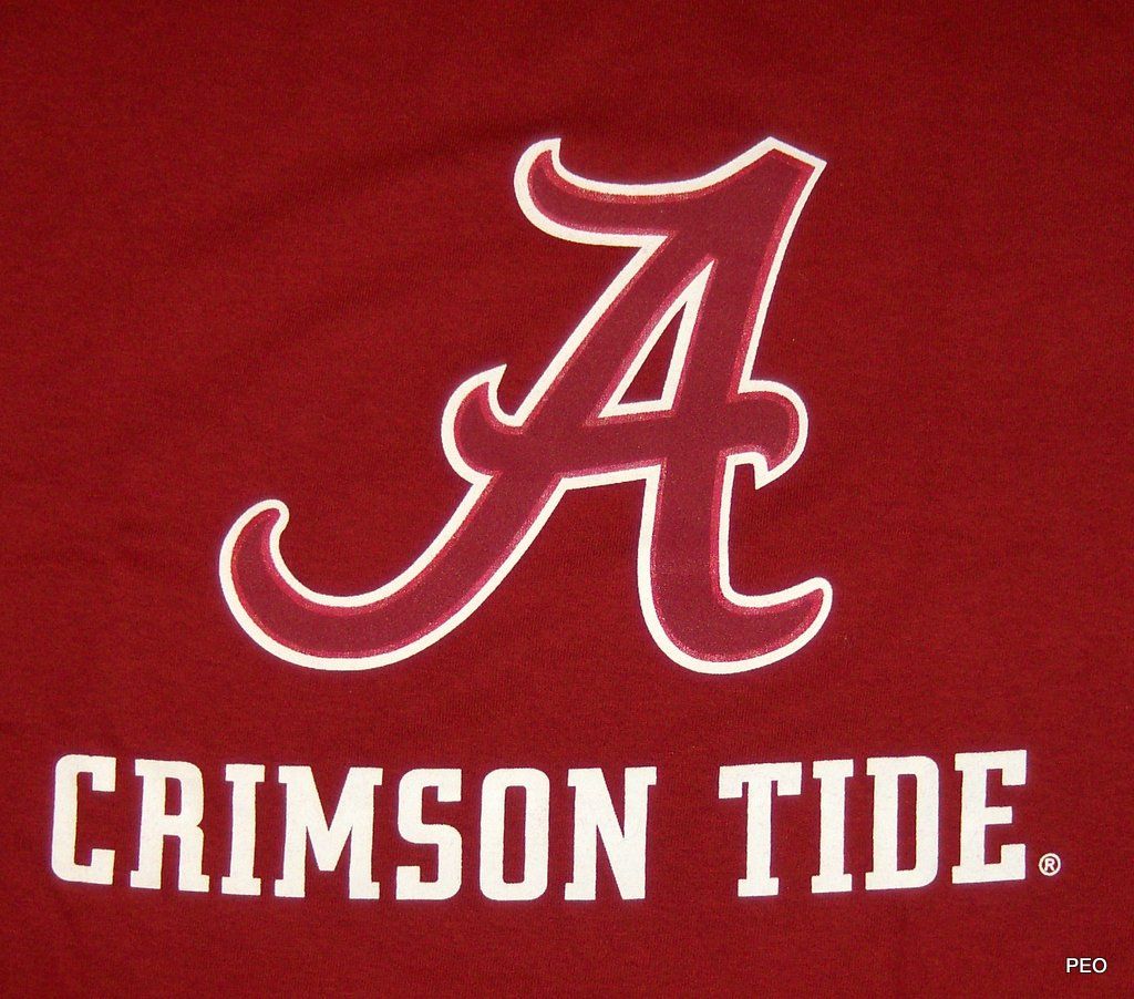   licensed alabama crimson tide cotton t shirt script a size xlarge