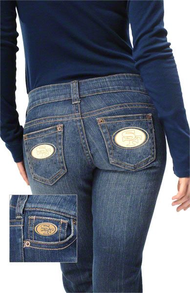 San Francisco 49ers Womens Denim Jeans by Alyssa Milano