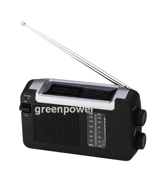 FM Am Solar USB Dynamo Hand Crank Rechargeable Radio