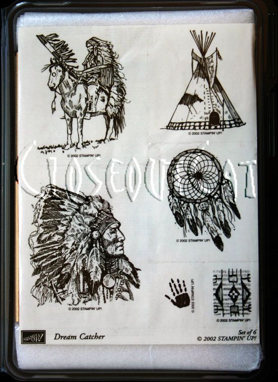 Stampin Up Dream Catcher Stamps Set New RARE Native American Indian 