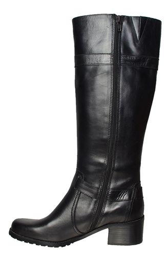 Anne Klein Womens Boots Edith Black Leather Sz 10 5 M
