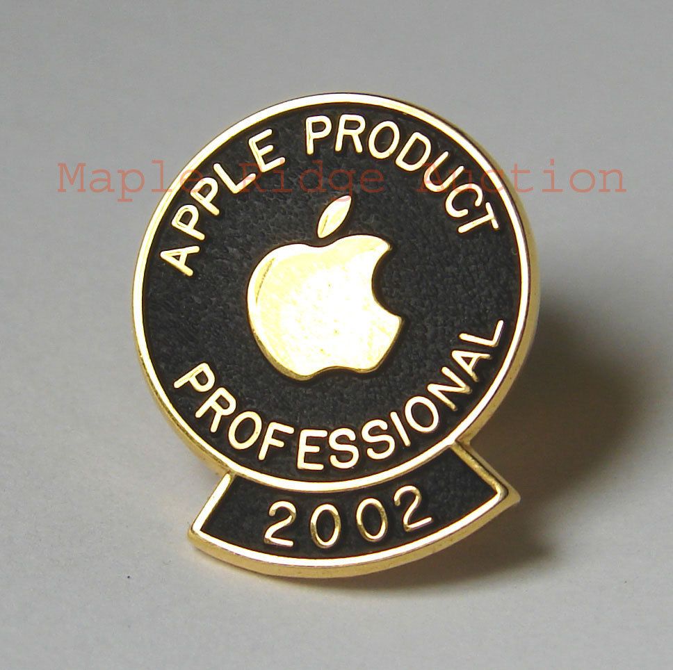 Apple Computer Apple Product Professional 2002 Pin Award Certification 