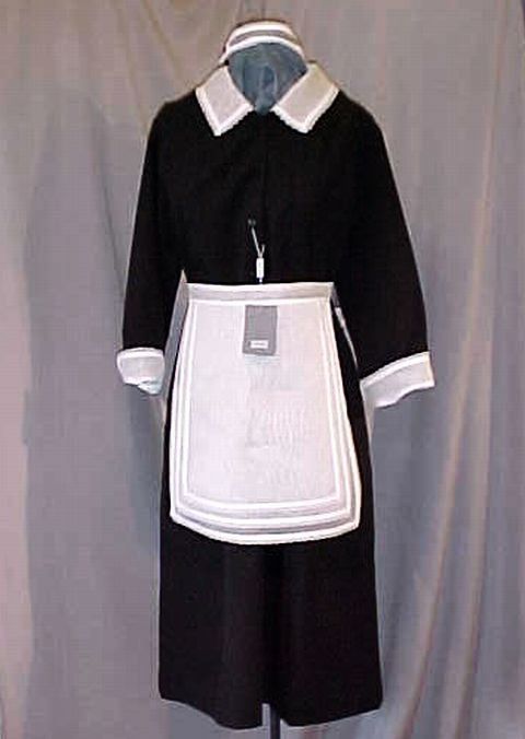 black french maid waitress housekeeper uniform costume 4 100