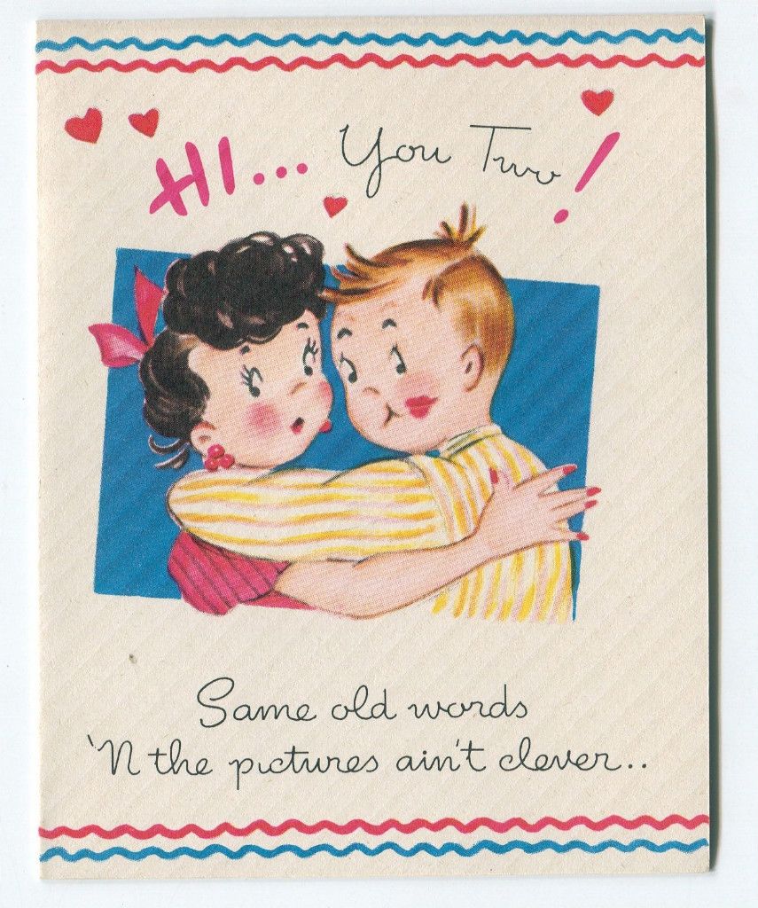Vintage Wedding Anniversary Greeting Card Unused CA 1940s