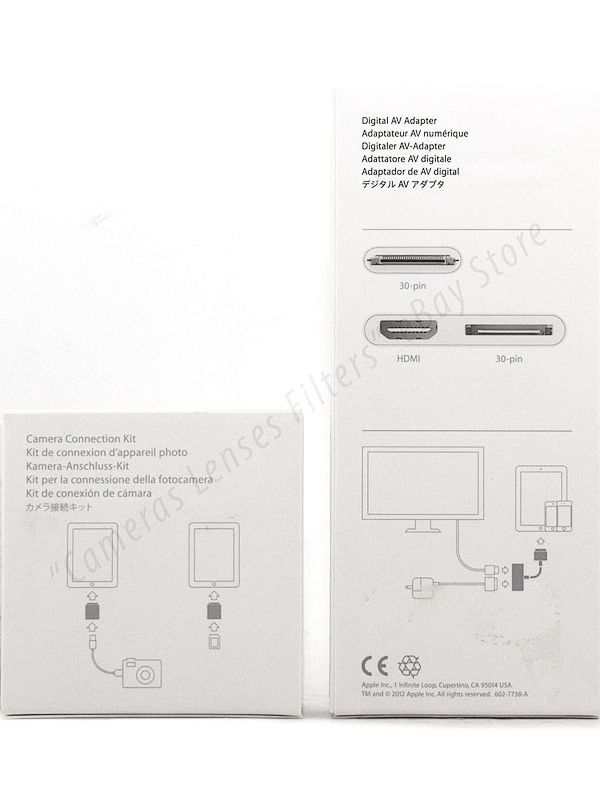 New Genuine Apple iPad Camera Connection Kit HDMI Digitial AV Adapter 