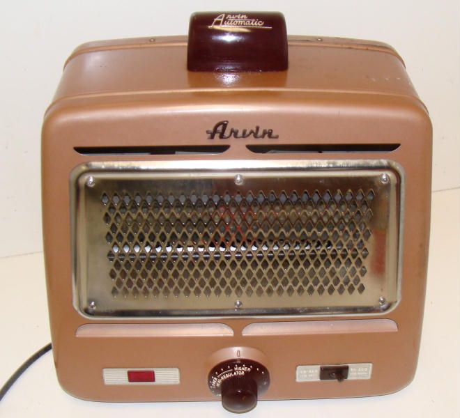 vintage arvin brown electric space heater it actually has a tipover 
