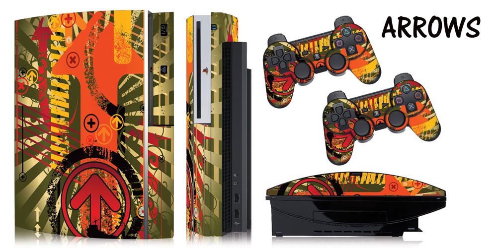 SKIN STICKER COVER 4 ORIGINAL PS3 FAT SYSTEM PLAYSTATION 3, CONTROLLER 