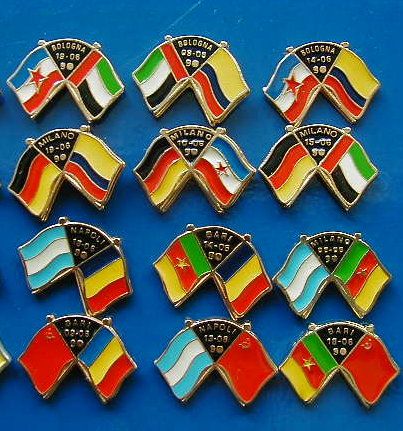 1990 Italy soccer football worldcup complete set 36 Team matches PINS
