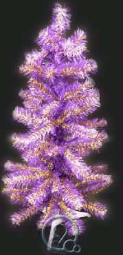 purple and yellow mini artificial christmas tree w steel base