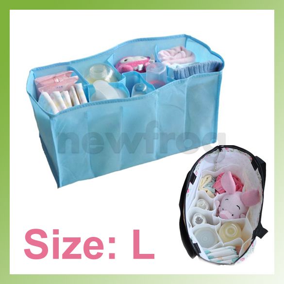 Mother Bag Baby Diaper Nappy Milk Bottle 7 Liners Travel Insert Tote 
