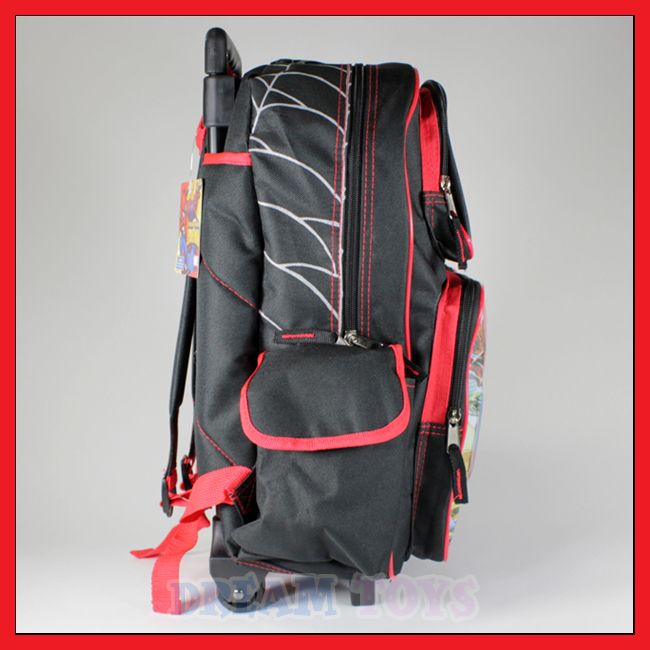 16 Spiderman Rolling Backpack Roller Bag Wheeled Boys
