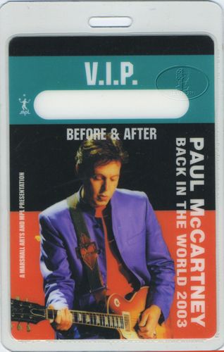 Unused SPECIAL GUEST laminated backstage pass from the PAUL McCARTNEY 