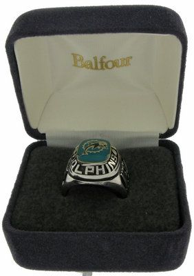 Balfour Ring Boxed Football Offical NFL Miami Dolphins Sz 8