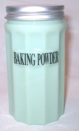 Jadeite Jade Jadite Color Glass Baking Powder Canister