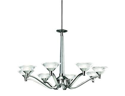 Kichler Baraga Polished Nickel 8 Lt Chandelier 42023PN