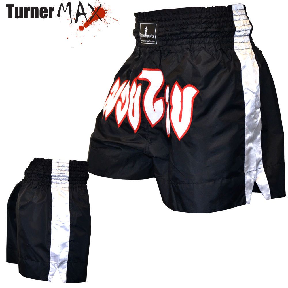 TurnerMAX Muay Thai Shorts Training Trunks Kick Boxing MMA Martial 