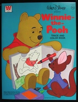 disney s winnie the pooh trace and color book unused