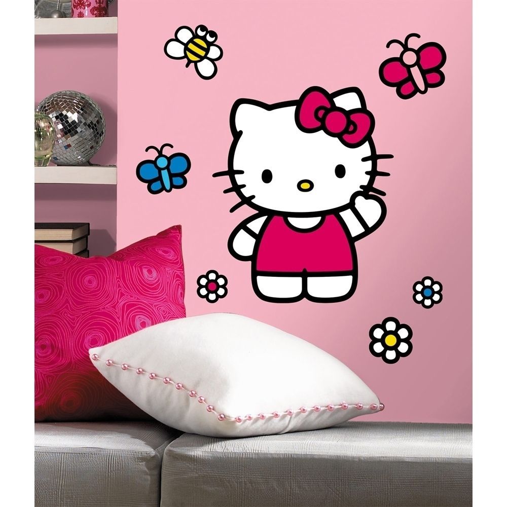 WORLD of HELLO KITTY wall stickers 15 decals Sanrio MURAL room decor
