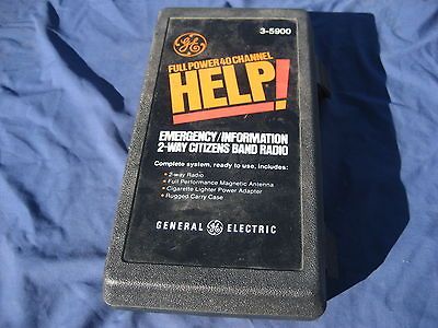 GE   EMERGENCY CITIZENS BAND RADIO SYSTEM   FULL POWER 40 CHANNEL