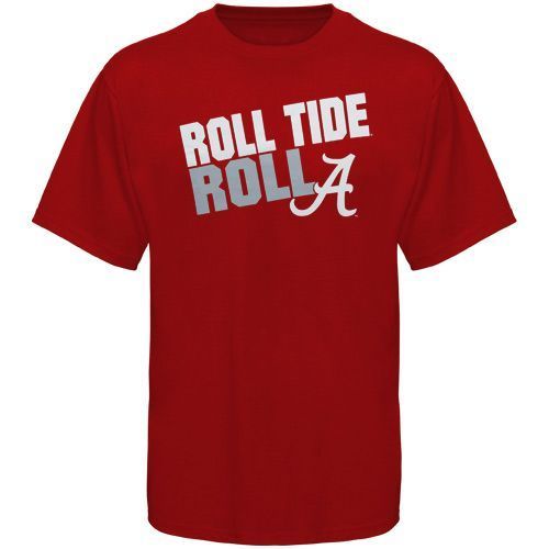 Alabama Crimson Tide Roll Tide Roll Slogan T Shirt Crimson