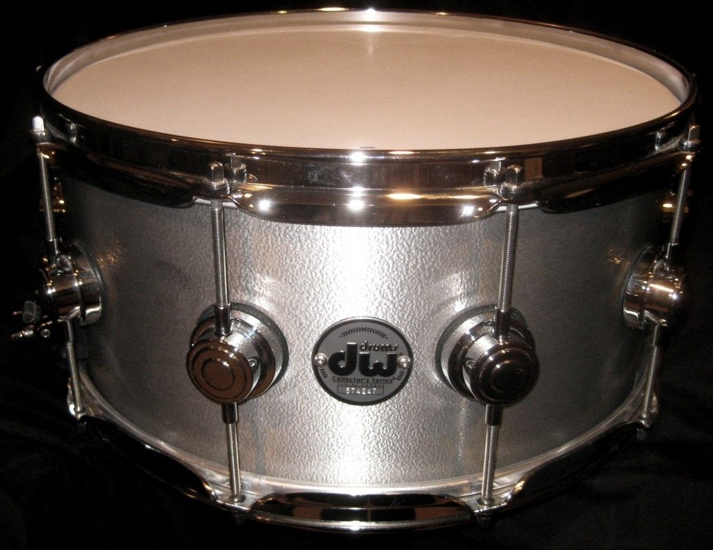 DW 6 5x14 Aluminum Snare Drum 1 Year Old Original Head