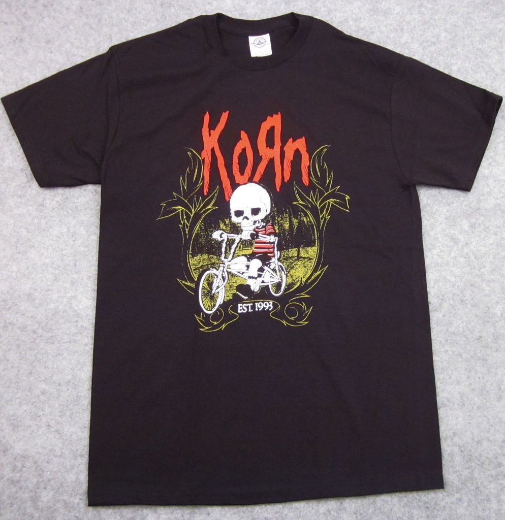 KORN Nu Metal Alternative Rock T shirt Mens Adult S,M,L,XL Black Tee 