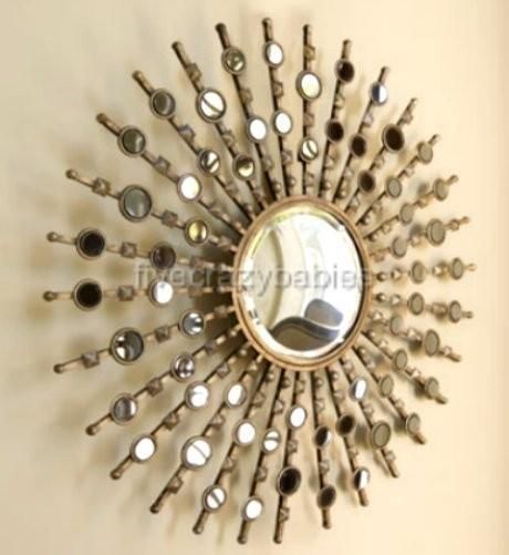 Extra Large Modern Silver Sunburst Starburst Wall Mirror XL Oversize 