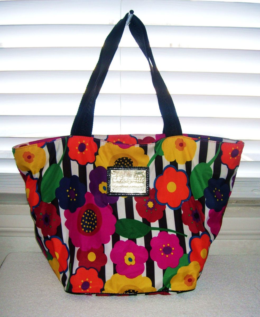 Betseyville Betsey Johnson Flowers Floral Colorful Tote Shoulder Purse 