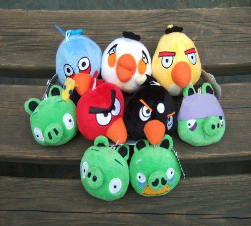 angry birds+ 4 pig game plush toy soft quantity 9pcs