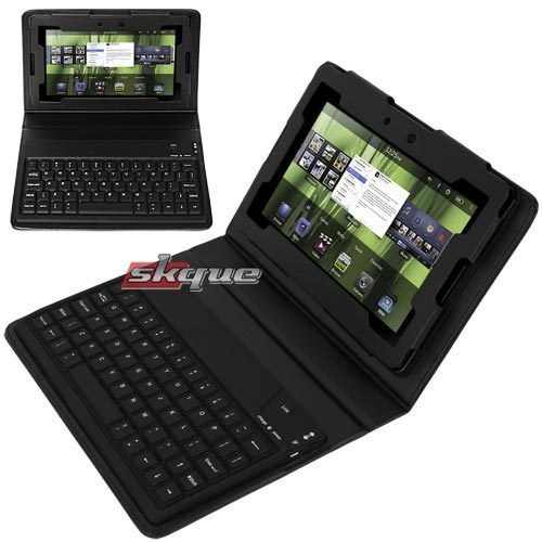 Bluetooth Keyboard Folio Leather Case Stand For Blackberry Playbook 