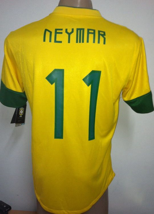 NEW 2012 BRAZIL BRASIL HOME SOCCER JERSEY NEYMAR #11