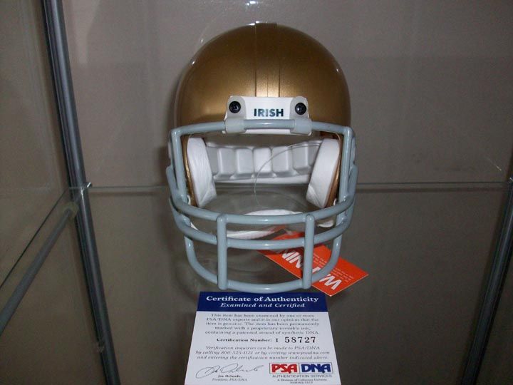 Notre Dame Fighting Irish Brian Kelly Signed Autographed Mini Helmet 