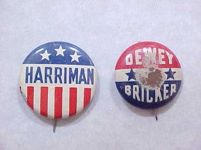 search dewey bricker president 1944 campaign pin harriman