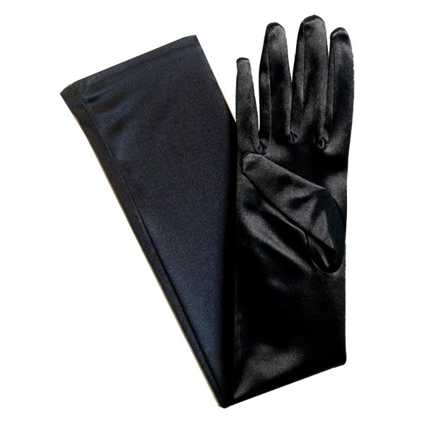 21 Black Stretch Long Bridal Opera Halloween Costume Gloves Over The 