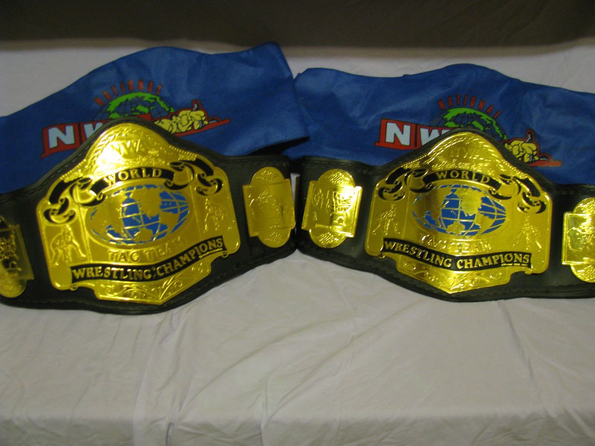 NWA Tag Team Championship Title Belts WWE WWF WCW TNA ECW