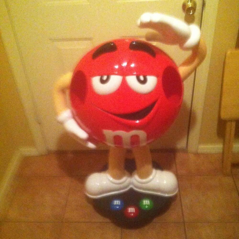Rare 3ft Red M&M Candy Character Store Display Very Collectible On 