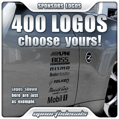 12 Sponsor Logo Decals Car Truck Vinyl Graphic Stickers