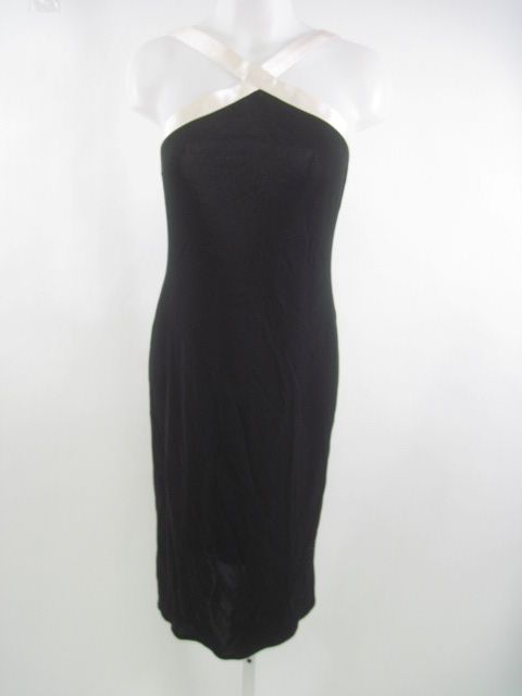 you are bidding on a carla westcott black white knee length dress this 
