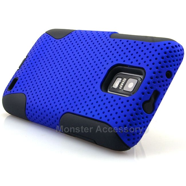 Blue Apex Hybrid Gel Hard Case Cover for Samsung Galaxy S2 Skyrocket 