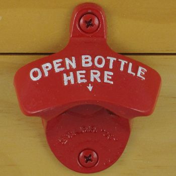   Here Combo Wall Mount Bottle Opener and Plastic Cap Catcher Set