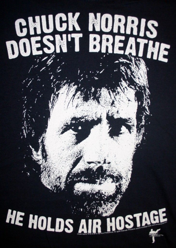 Chuck Norris DoesnT Breathe T Shirt
