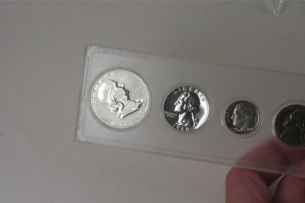1960 5 Coin Silver Proof Set w Plastic Case 62768