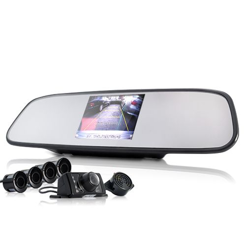 New Complete Car Reversing Kit Rearview Camera Parking Sensor Rearview